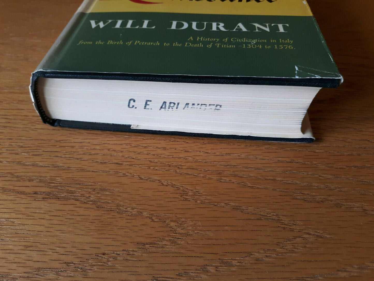 1953 ~ Will Durant ~ The Story Of Civilization V The Renaissance 10th Print