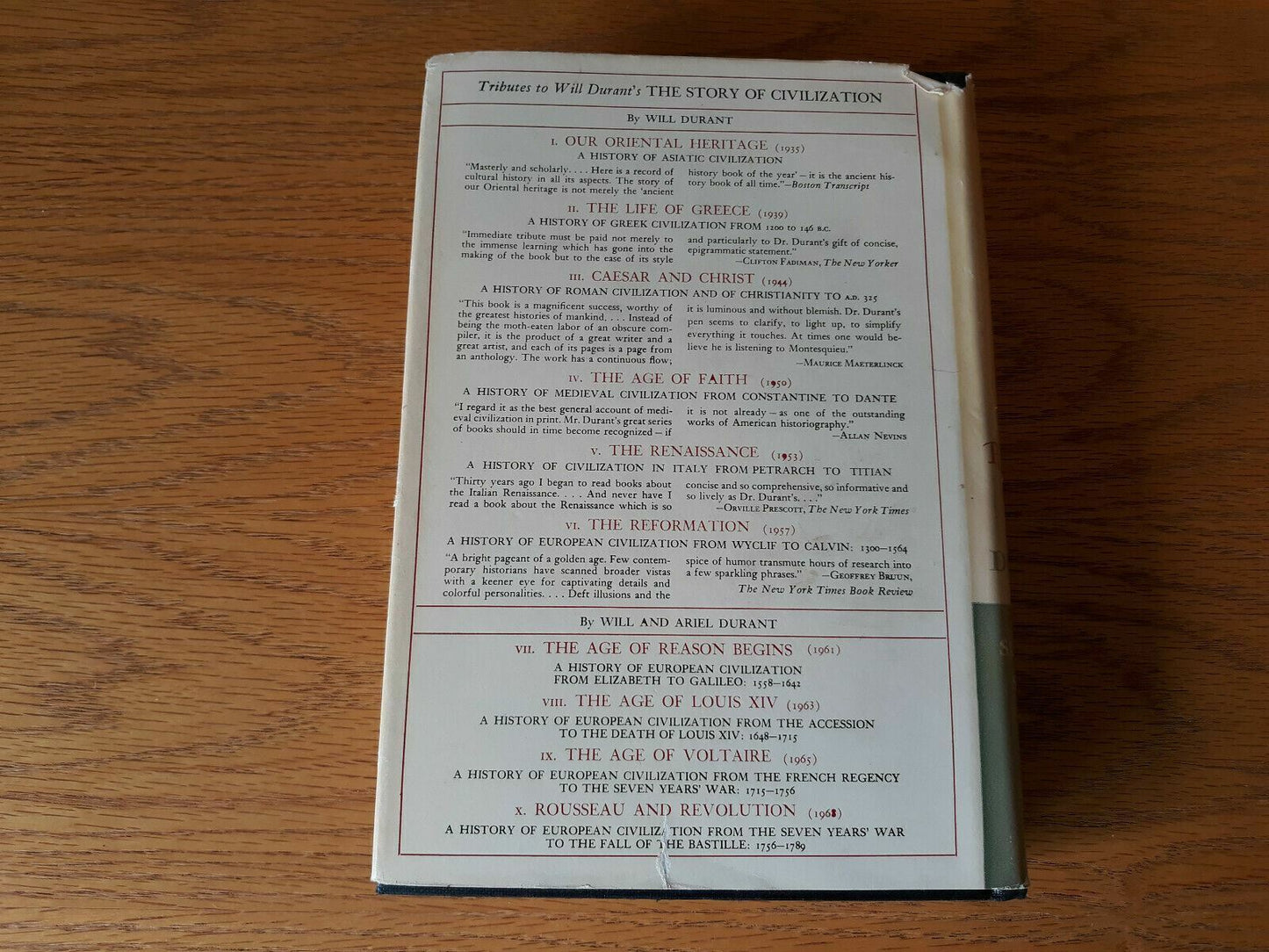 1953 ~ Will Durant ~ The Story Of Civilization V The Renaissance 10th Print