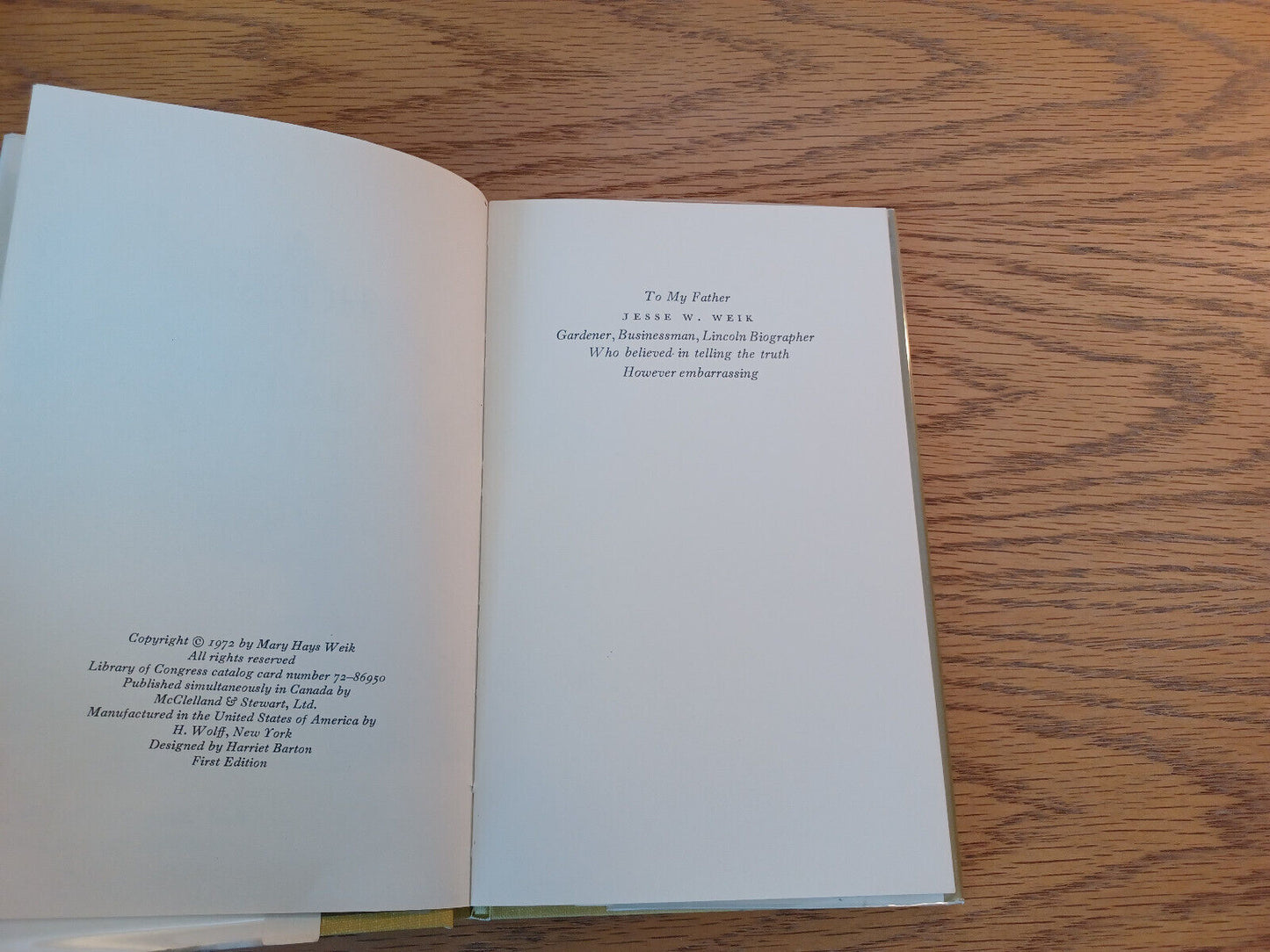 A House On Liberty Street Mary Hays Weik 1973 1st Ed Hardcover Dust Jacket