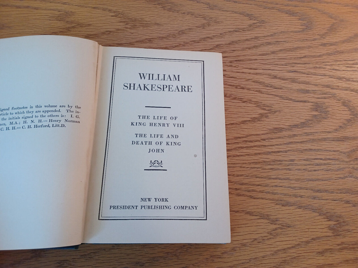 William Shakespeare The Life Of King Henry Viii The Life And Death Of King John