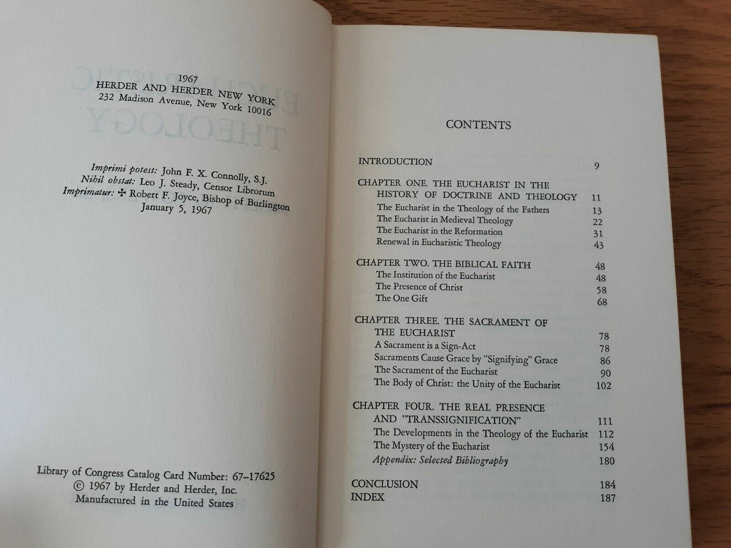 EUCHARISTIC THEOLOGY by Joseph M. Powers 1967 Hardcover