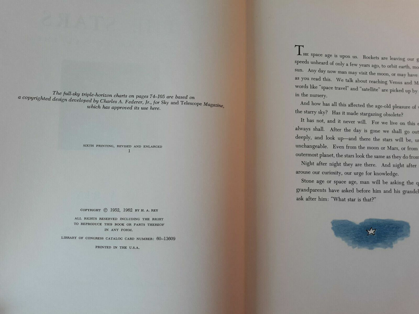 The Stars A New Way To See Them 1962 Hardcover By H A Rey Sixth Print