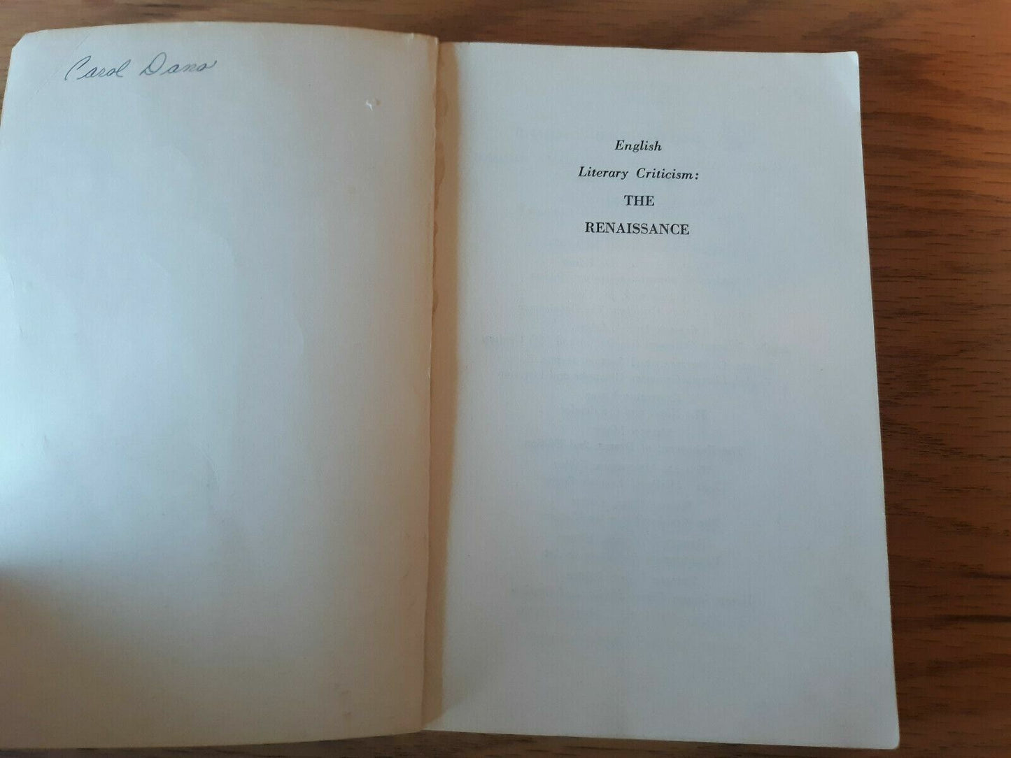 English Literary Criticism The Renaissance by Hardison, o B Jr. 1963 Paperback