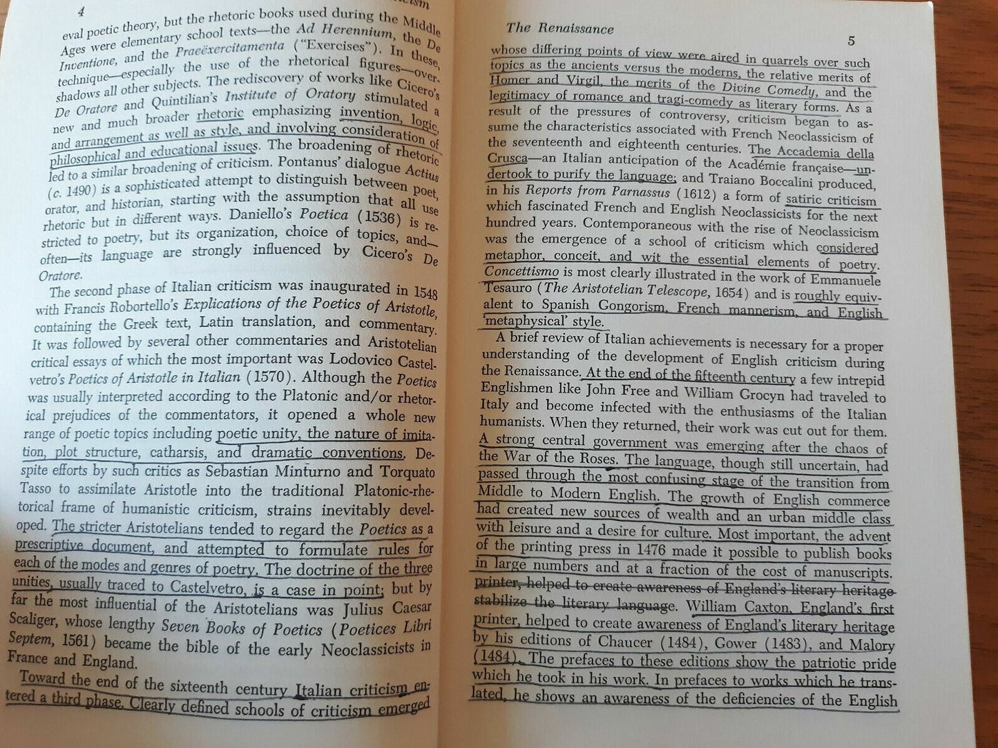English Literary Criticism The Renaissance by Hardison, o B Jr. 1963 Paperback