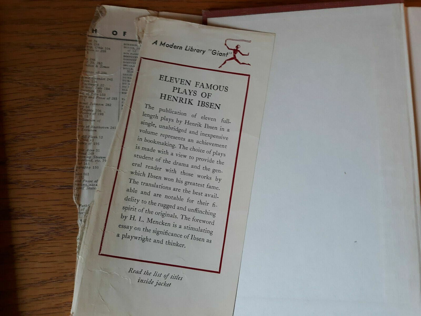 Eleven Plays by Henrik Ibsen (Modern Library Giant Edition) Dust Jacket Hardcove