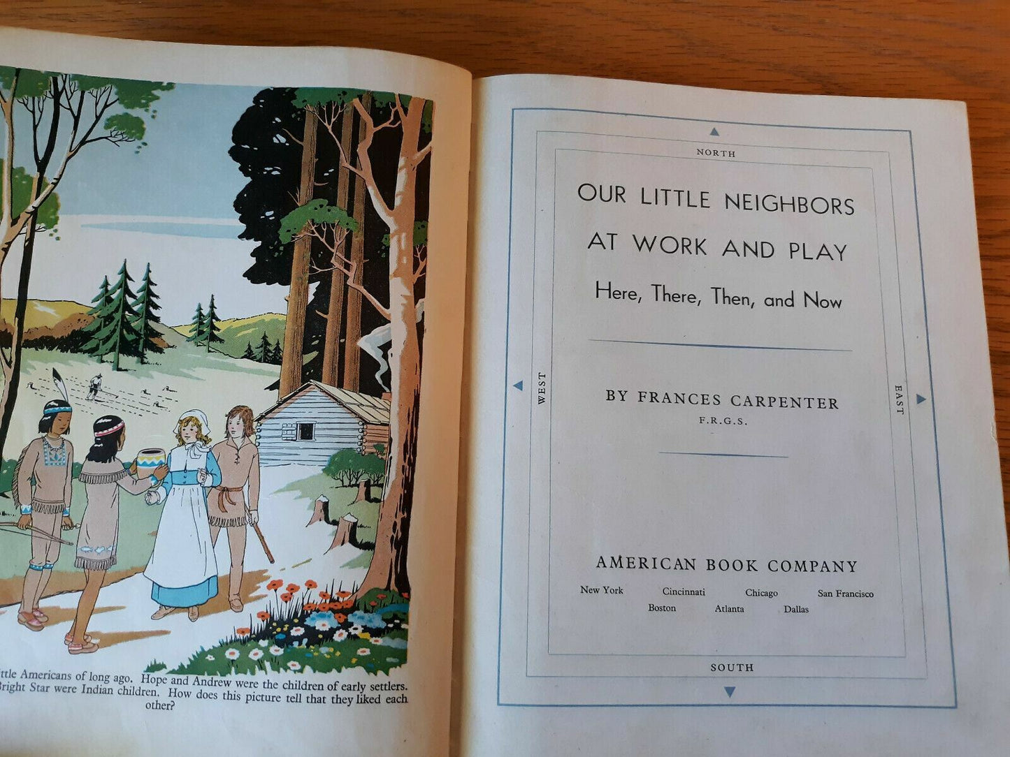 Our Little Neighbors at work and play, Frances Carpenter, (1942) Hardcover