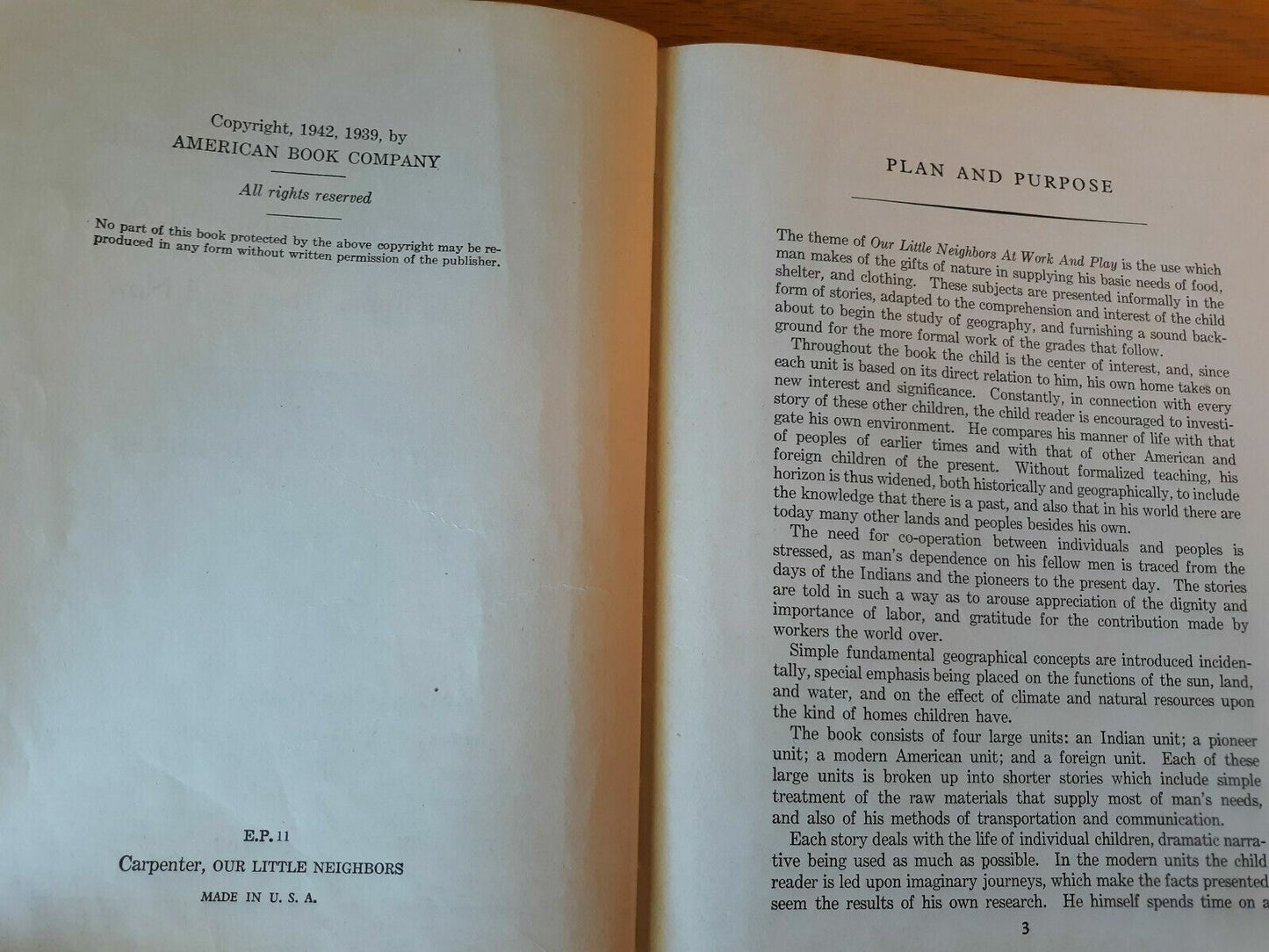 Our Little Neighbors at work and play, Frances Carpenter, (1942) Hardcover