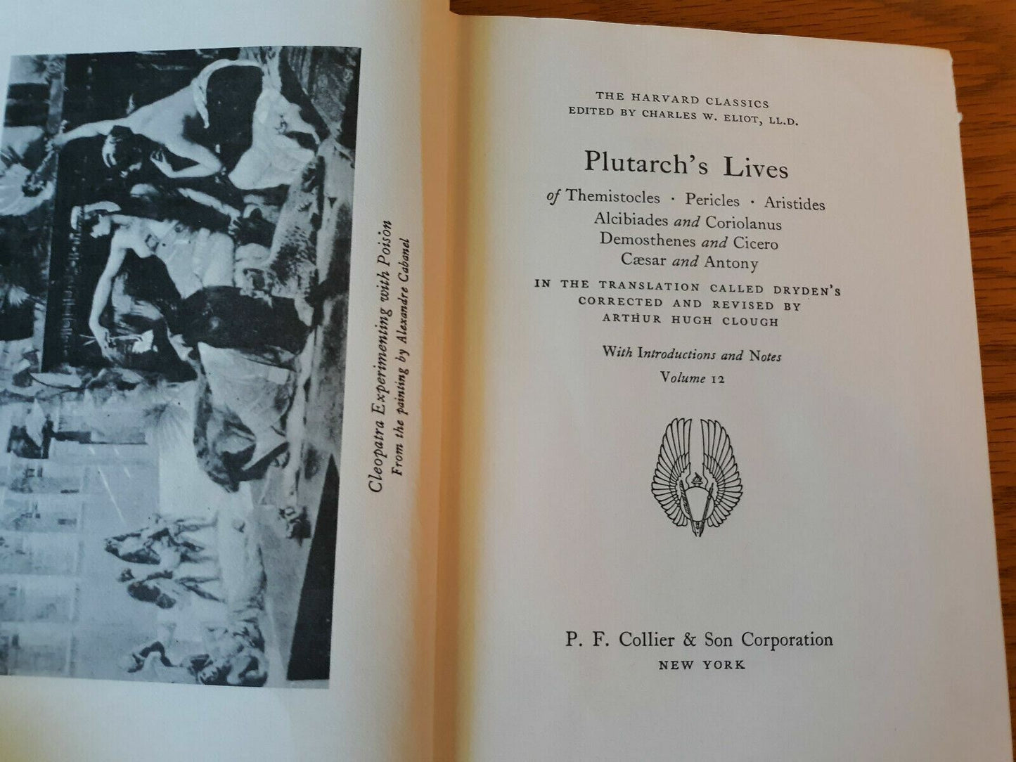 Harvard Classics Deluxe Edition Plutarch by Charles W. Eliot. Hardcover 1969