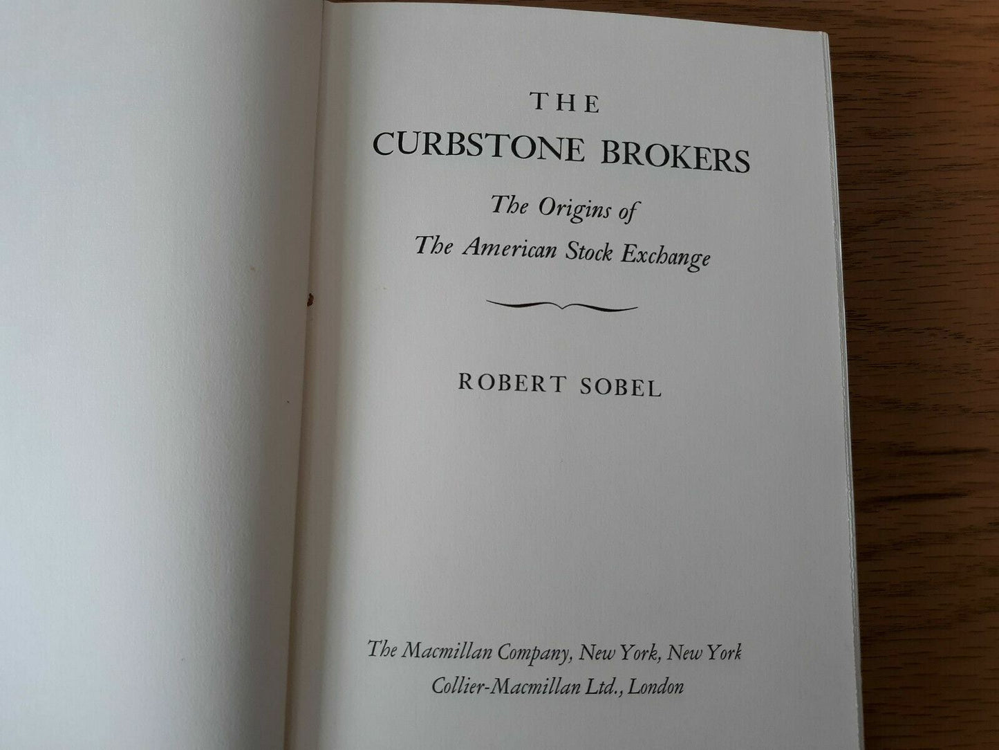 The Curbstone Brokers by Robert Sobel 1972