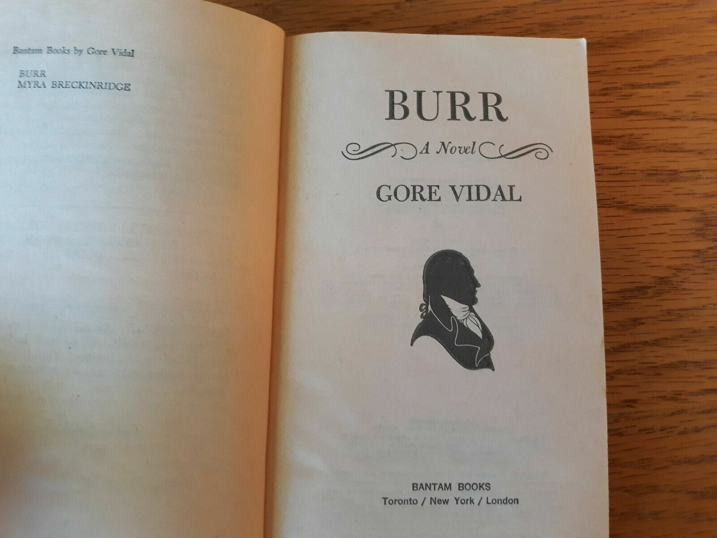 Burr - Gore Vidal - Bantam Books Paperback - 1974