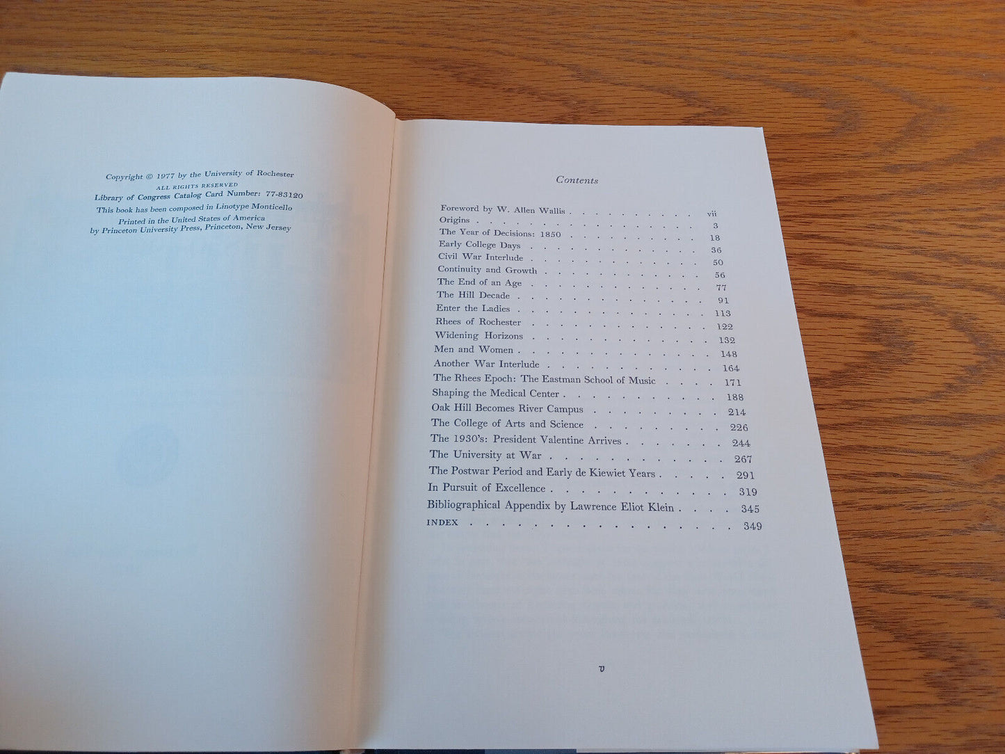 A History of the University of Rochester 1850-1962 by Arthur May 1977