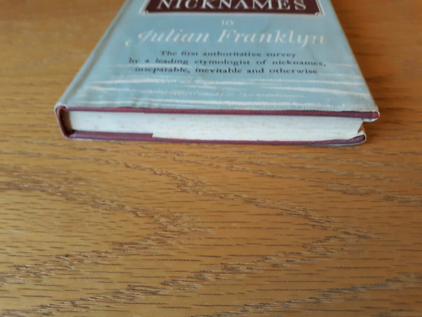 A Dictionary of Nicknames by Julian Franklyn 1962