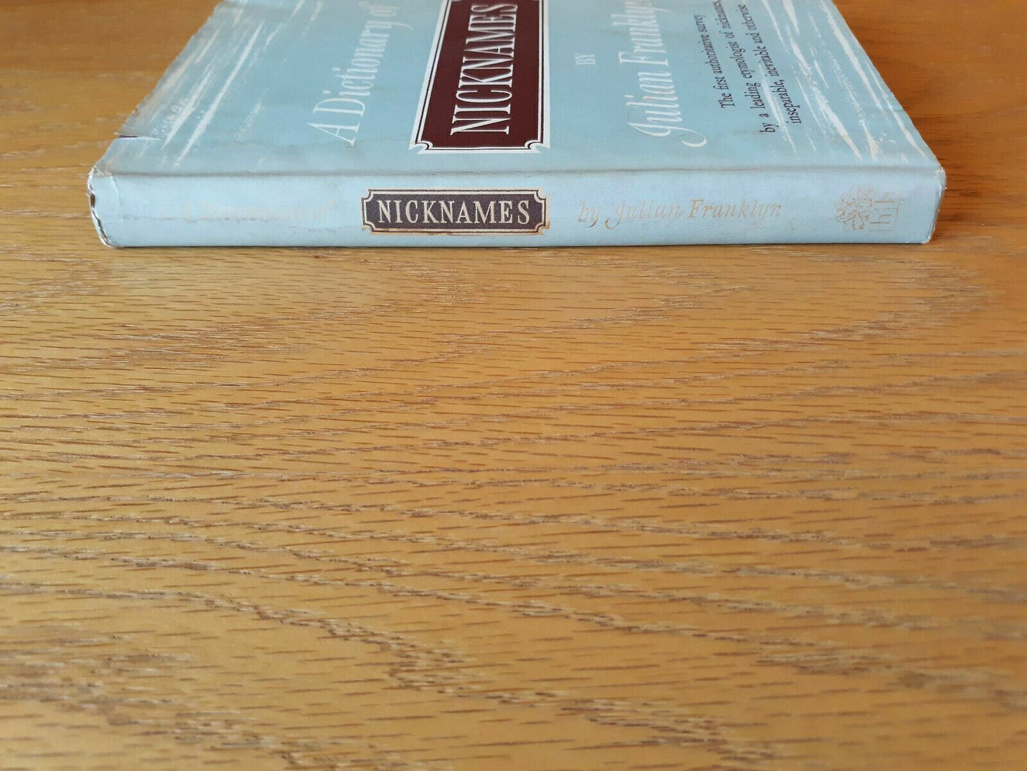 A Dictionary of Nicknames by Julian Franklyn 1962