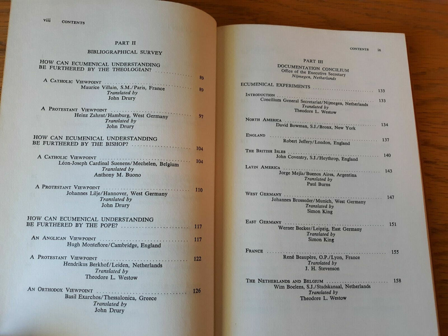 The Future Of Ecumenism Ecumenical Theology Vol 44 1969 Hardcover Hans Kung