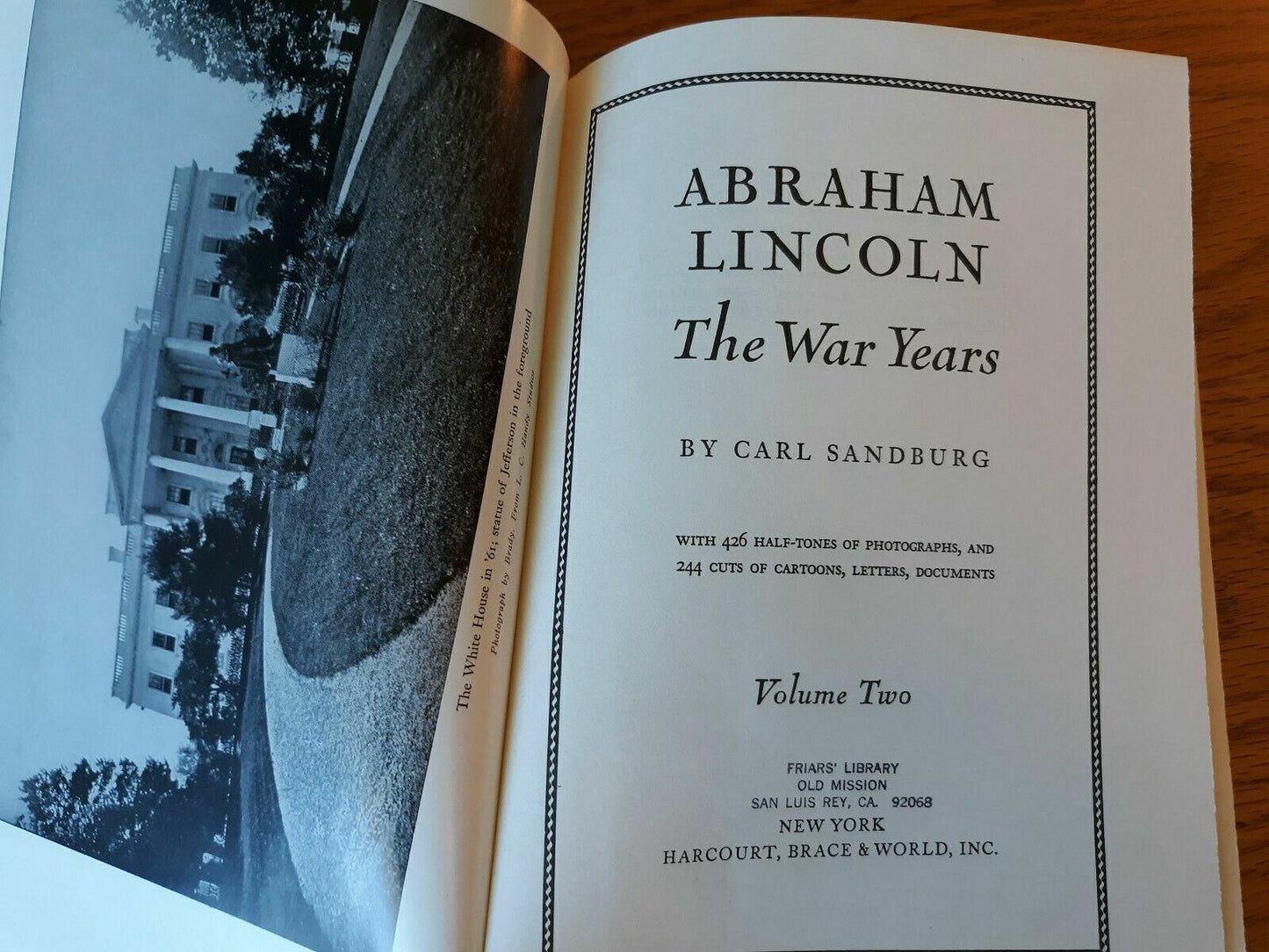 Abraham Lincoln The War Years Volume 2 Carl Sandburg HC President History Civil