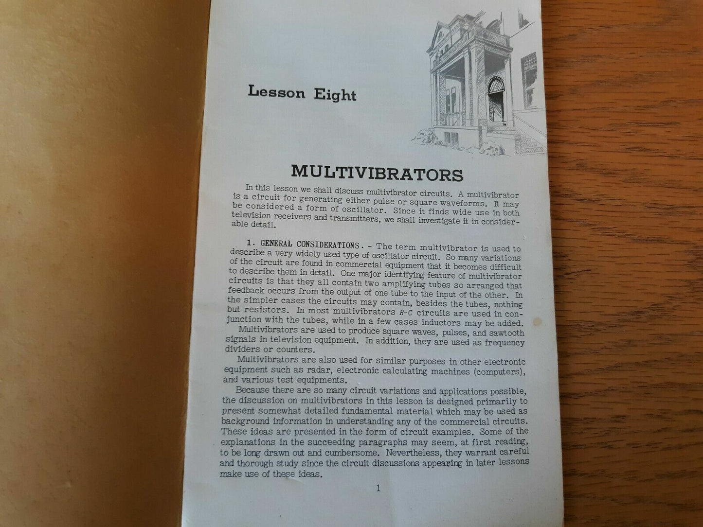 Central Technical Institute Lesson No. 8 Unit No. 5 Multivibrators