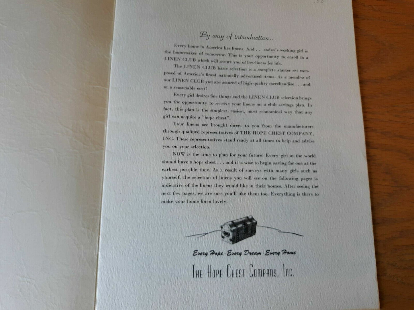 A Lifetime of Pleasure Awaits You The Hope Chest Company Catalog