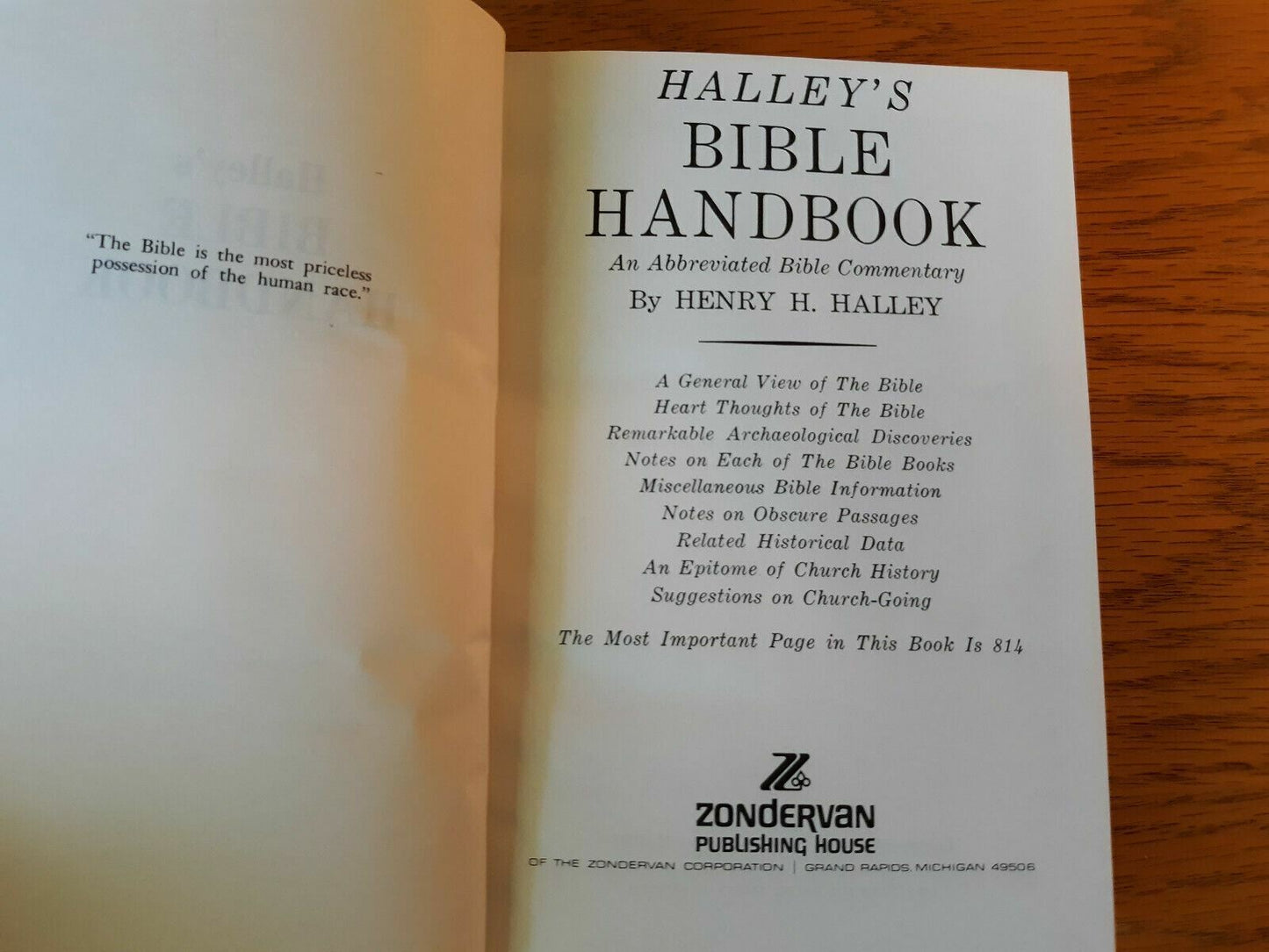 Halley's Bible Handbook New Revised Edition 1965