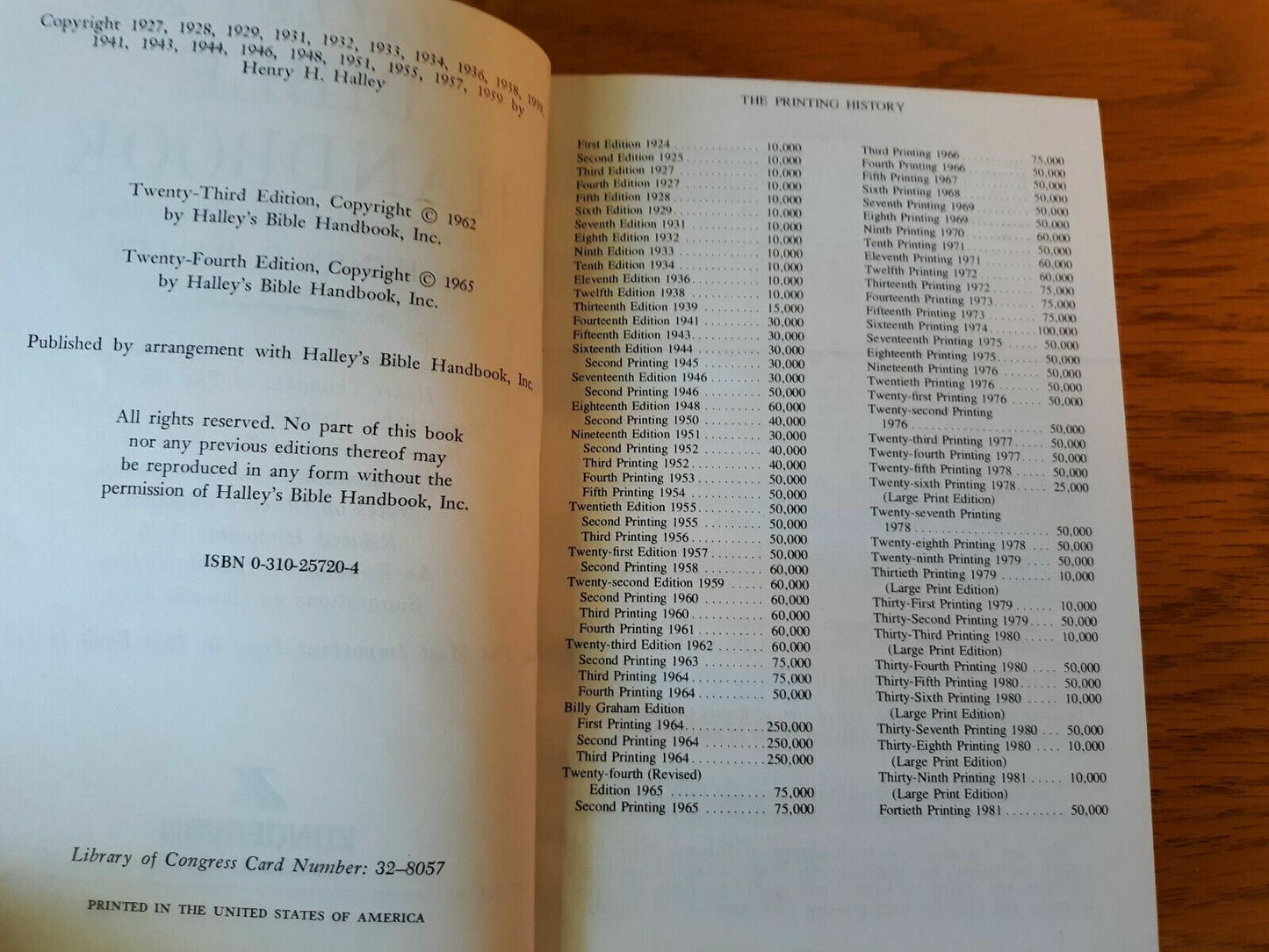 Halley's Bible Handbook New Revised Edition 1965