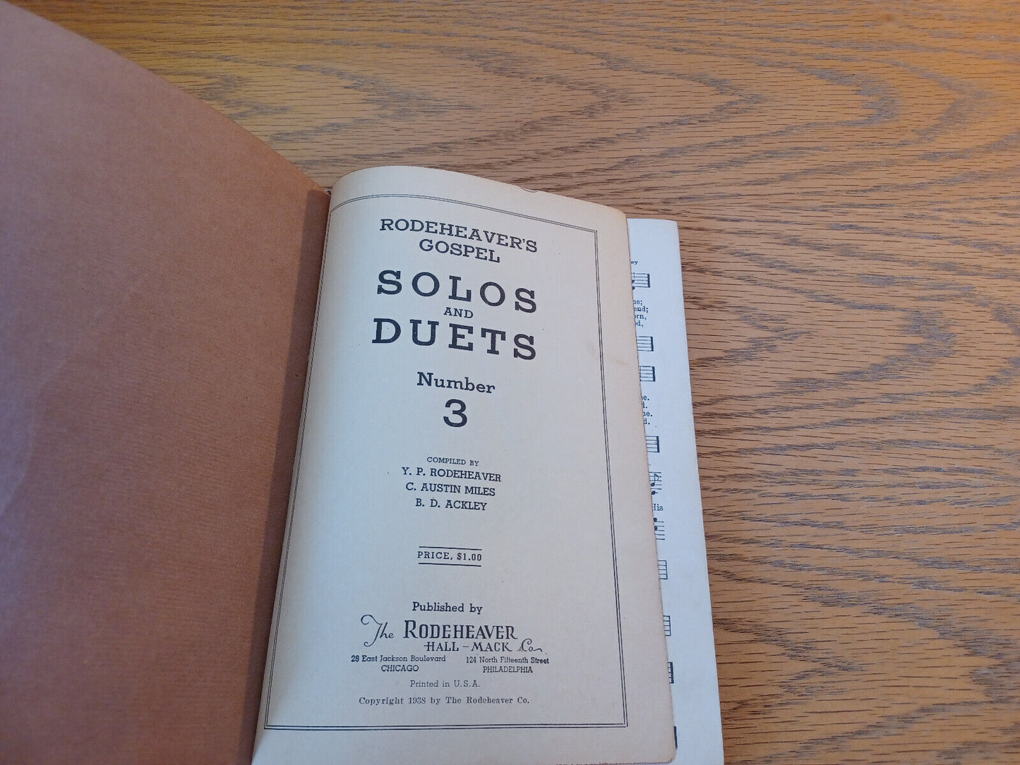 Rodeheaver's Gospel Solos and Duets Number 3 by Y P Rodeheaver 1938