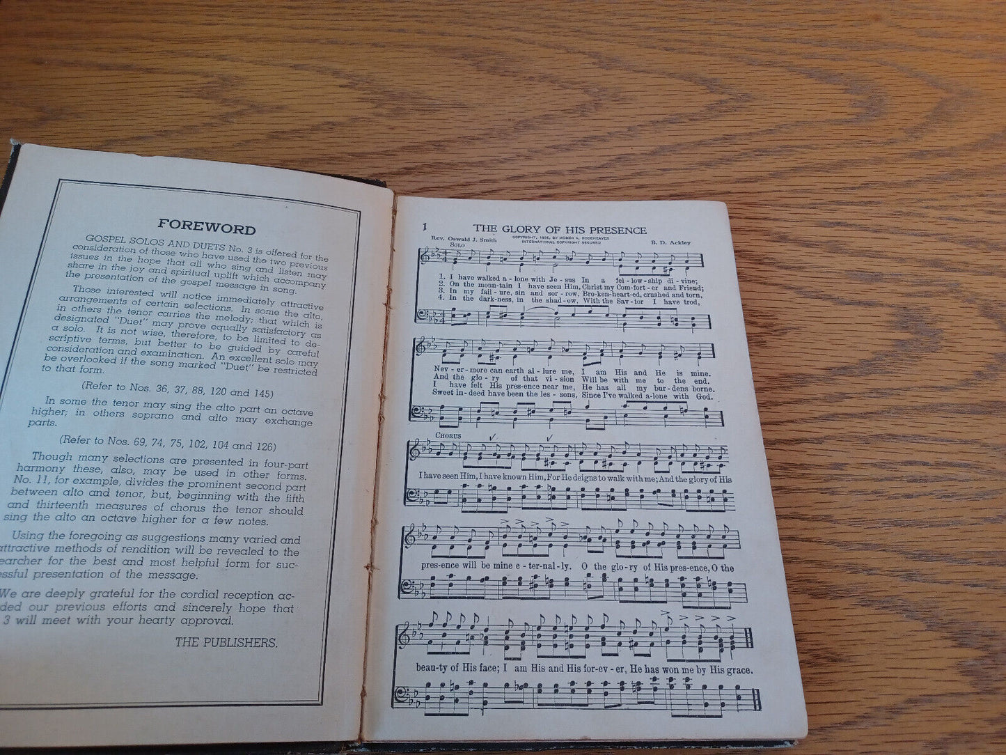 Rodeheaver's Gospel Solos and Duets Number 3 by Y P Rodeheaver 1938