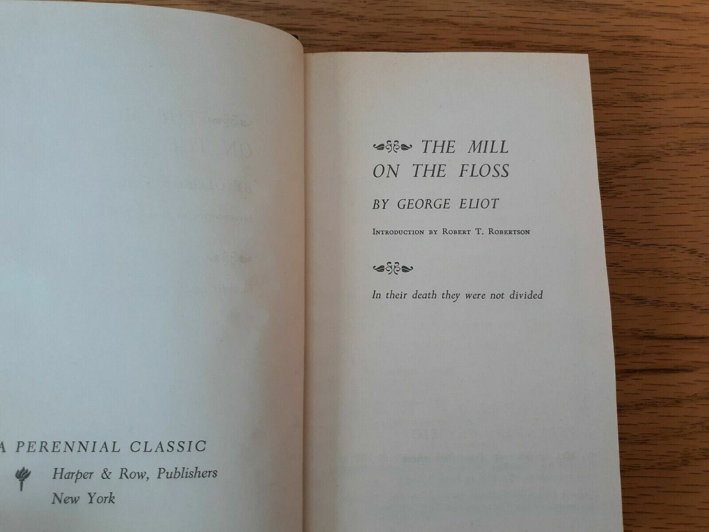 1965 The Mill On The Floss George Eliot Hardcover Perennial Classic