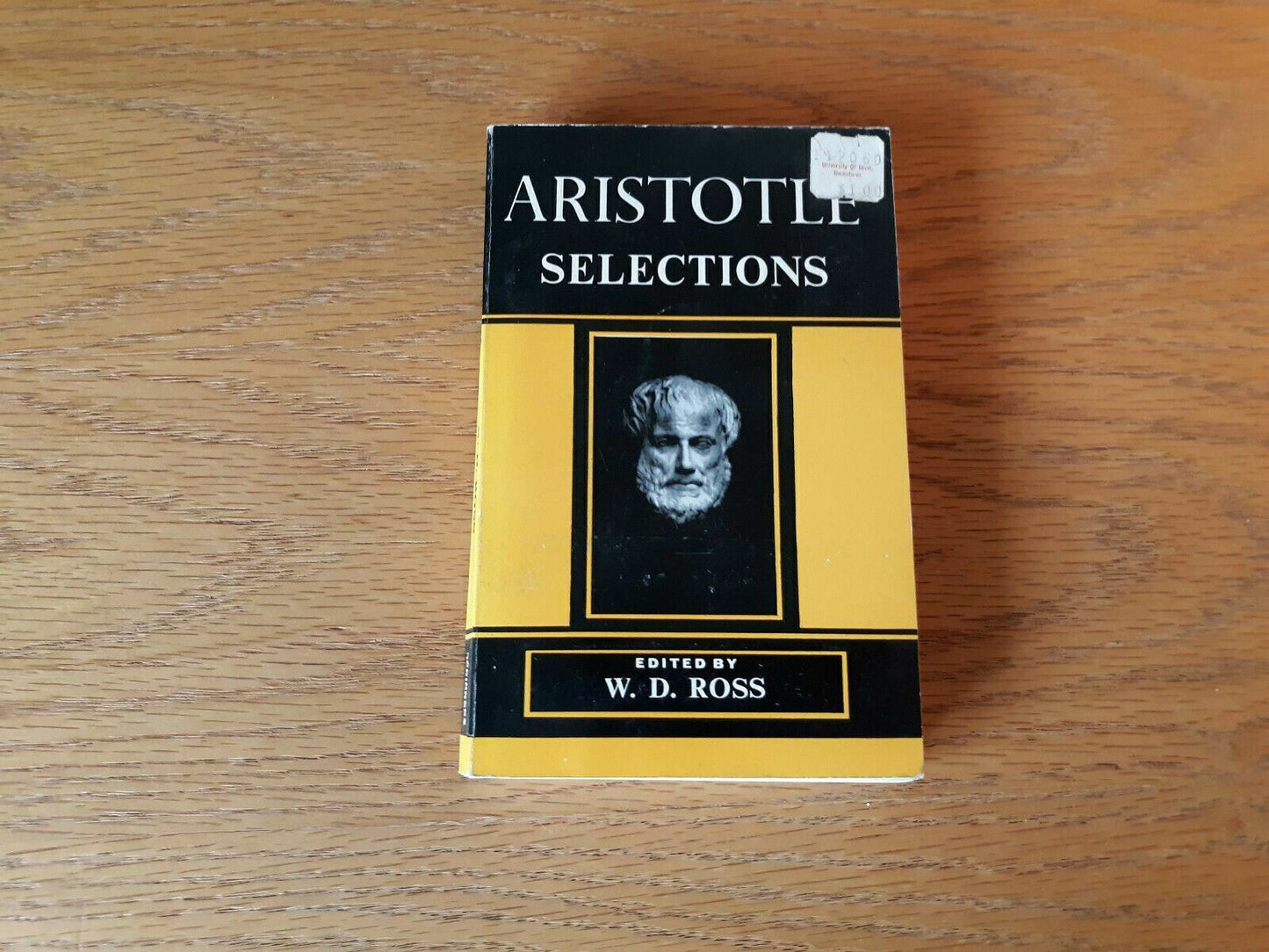 Aristotle: Selections by W.D. Ross 1955 Charles Scribner's Sons Paperback