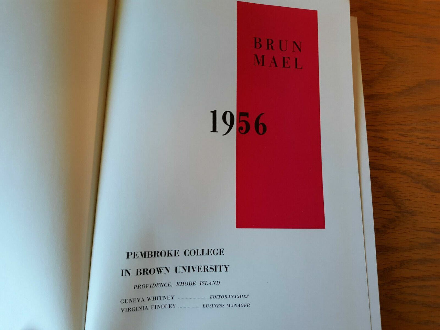 1956 Brun Mael, Pembroke College in Brown U., Providence, Rhode Island Yearbook