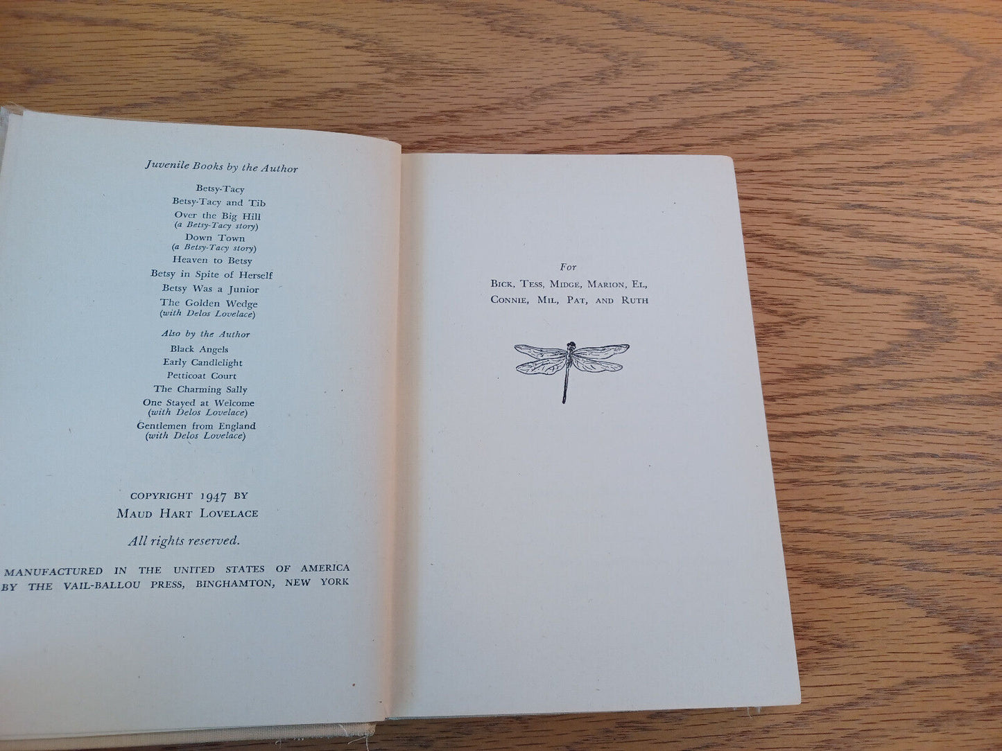Betsy Was A Junior Maud Hart Lovelace 1947 Hardcover Thomas Y Crowell