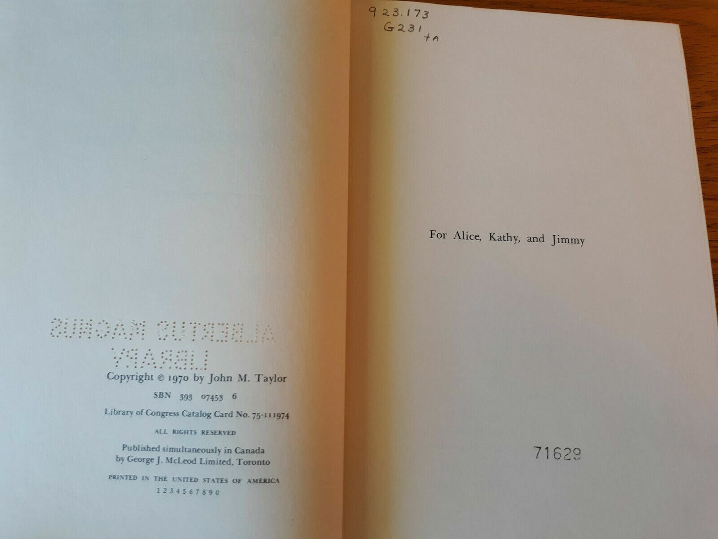 Garfield Of Ohio The Available Man John M Taylor 1970 W W Norton Hardcover