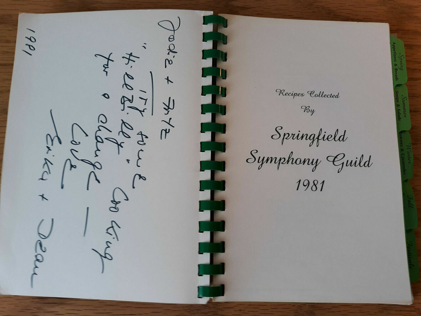 1981 Symphony of Cooking Springfield Symphony Guild Cookbook