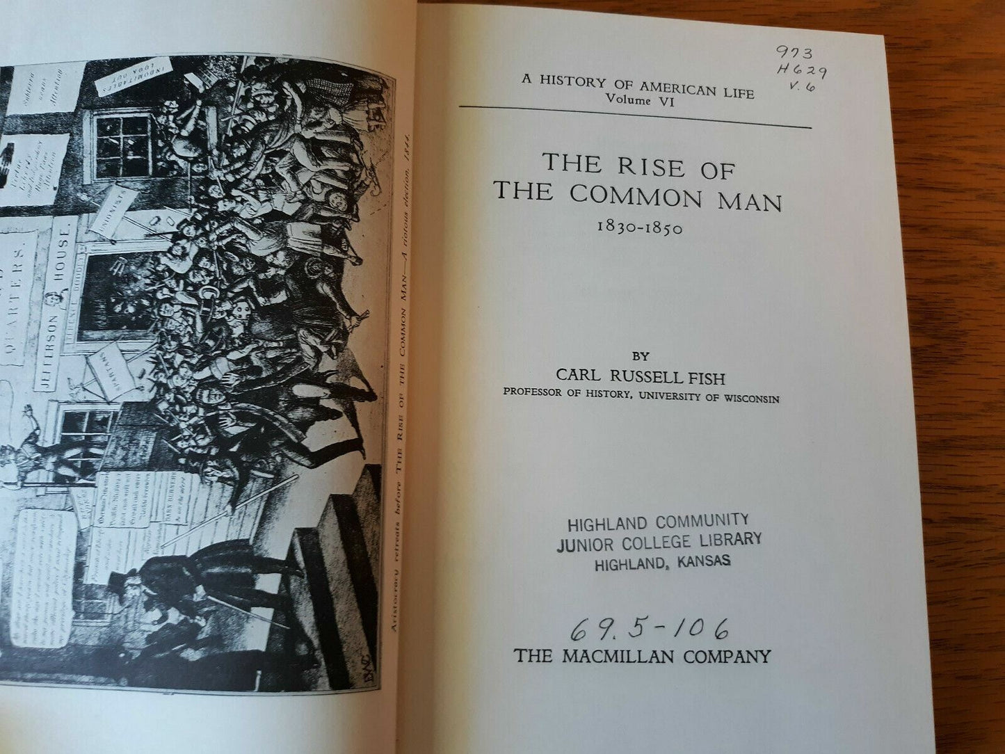 A History of American Life Volume 6 by Carl Fish 1969
