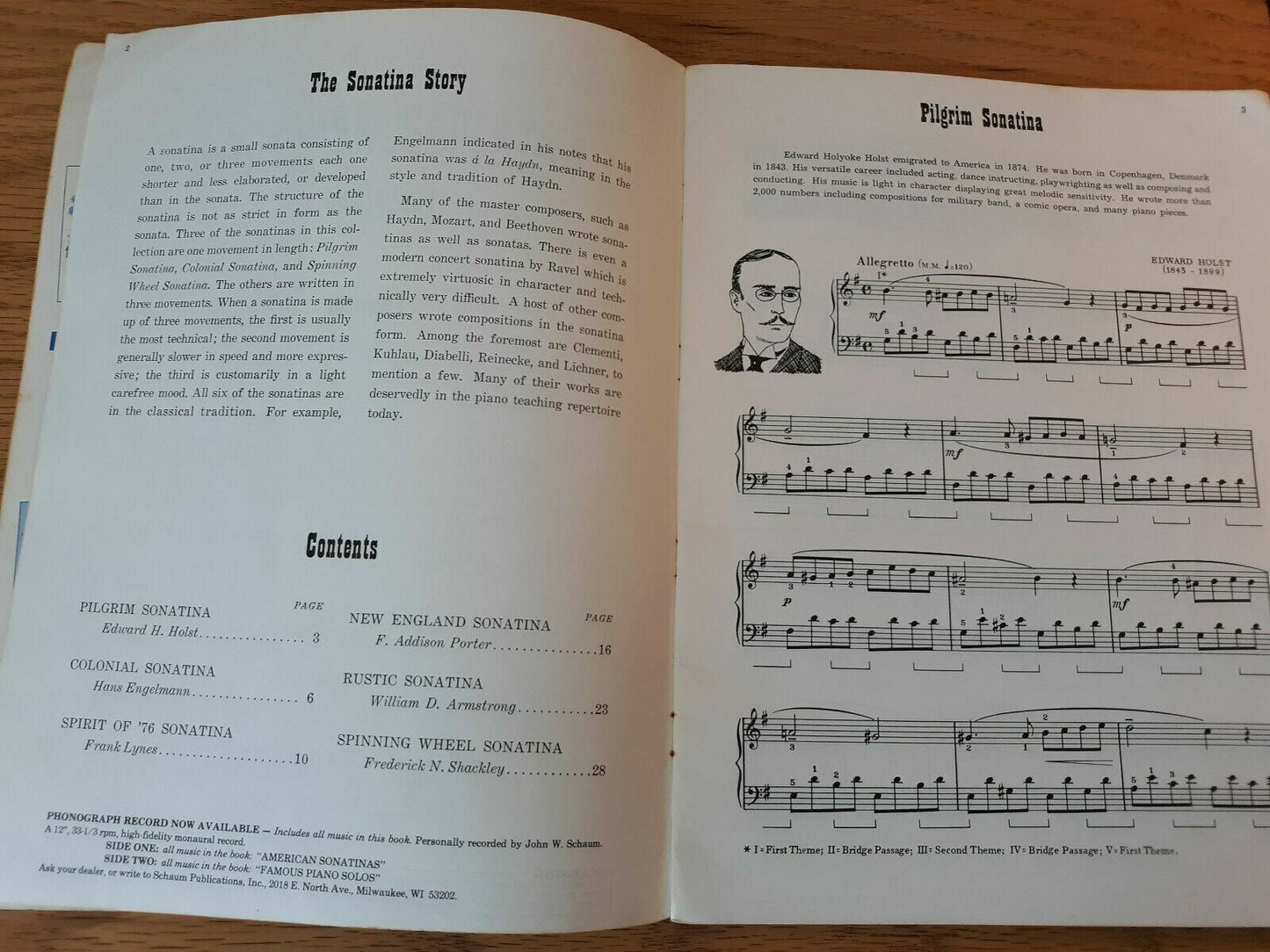 John W Schaum Presents American Sonatinas For Piano 1963