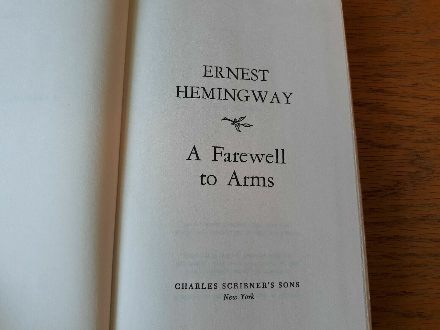 A Farewell to Arms by Ernest Hemingway 1957