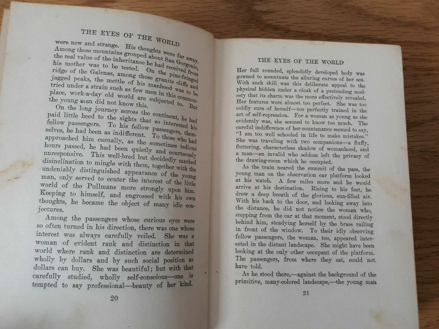 The Eyes of the World Harold Bell Wright The Book Supply Company 1914