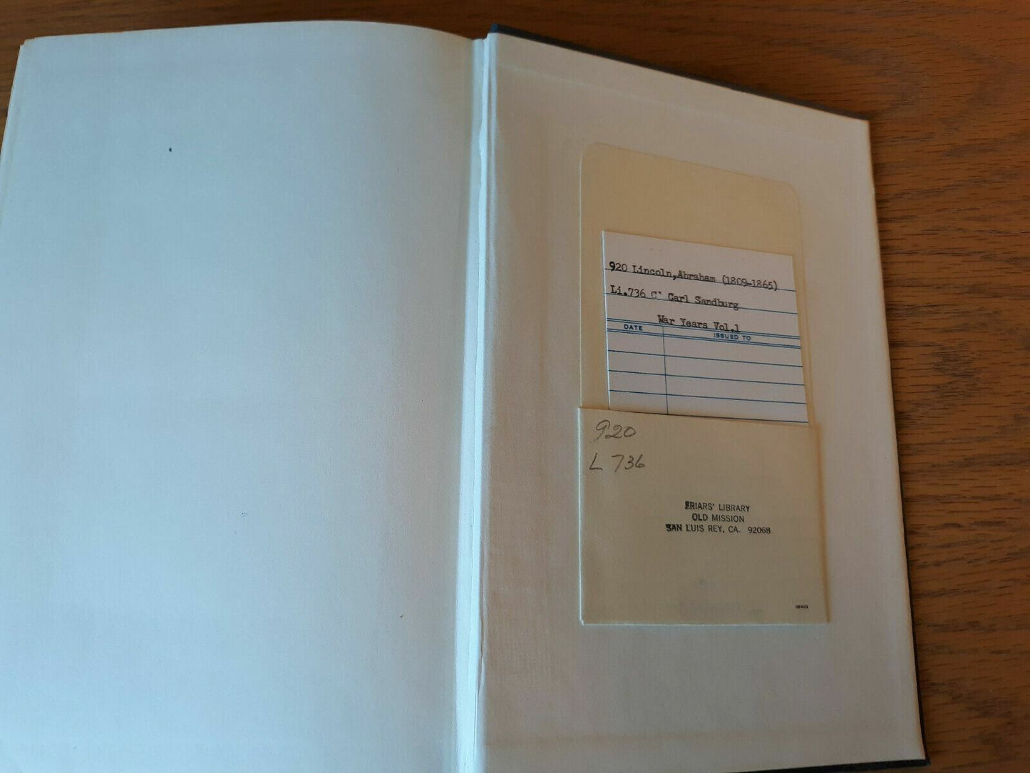 Abraham Lincoln The War Years Volume 1 Carl Sandburg HC President History Civil