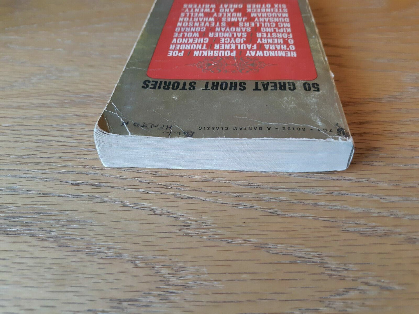 50 Great Short Stories Book (Milton Crane - 1962) Paperback Bantam Books