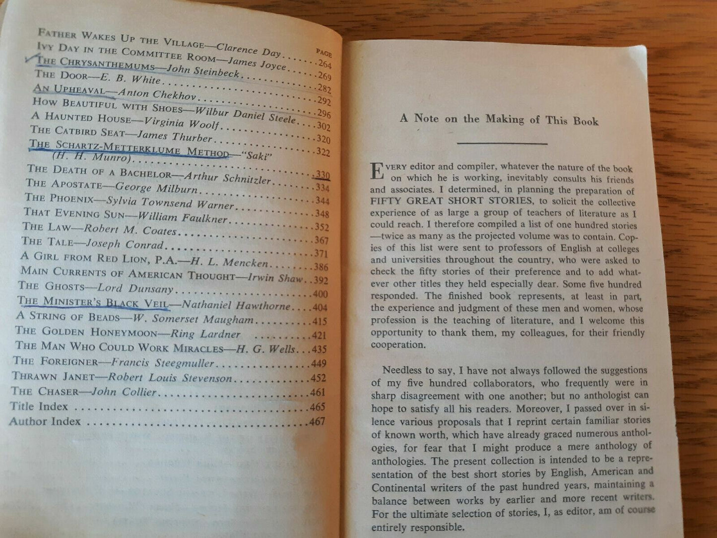 50 Great Short Stories Book (Milton Crane - 1962) Paperback Bantam Books