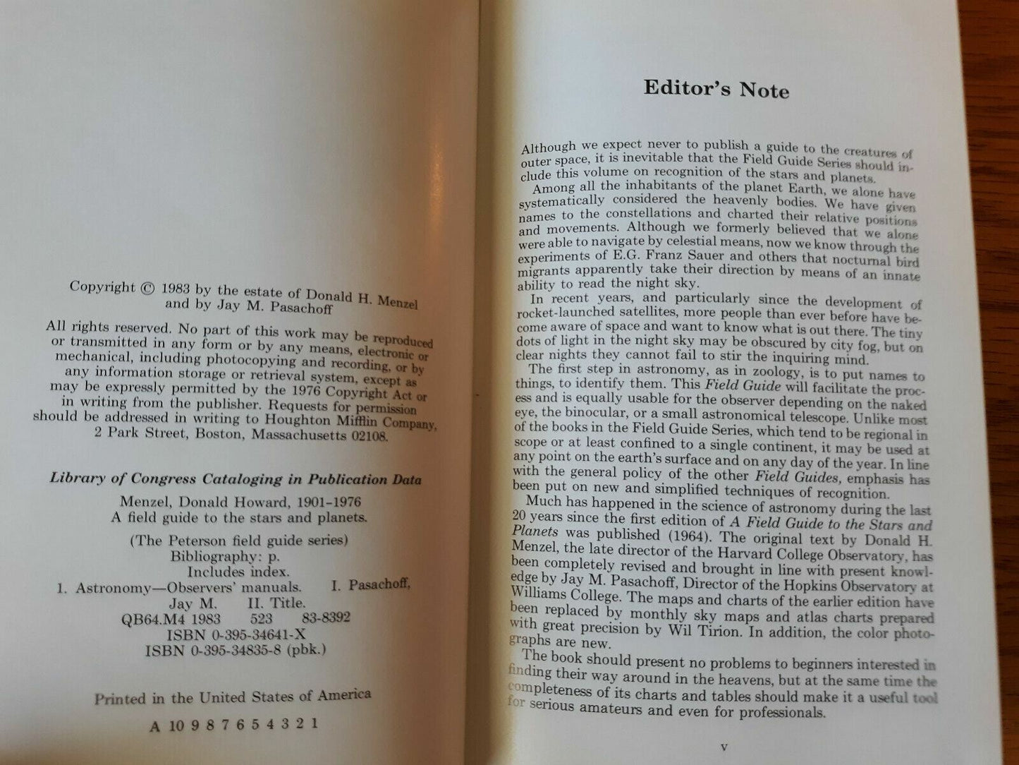 A Field Guide to the Stars and Planets by Menzel and Pasachoff 1983
