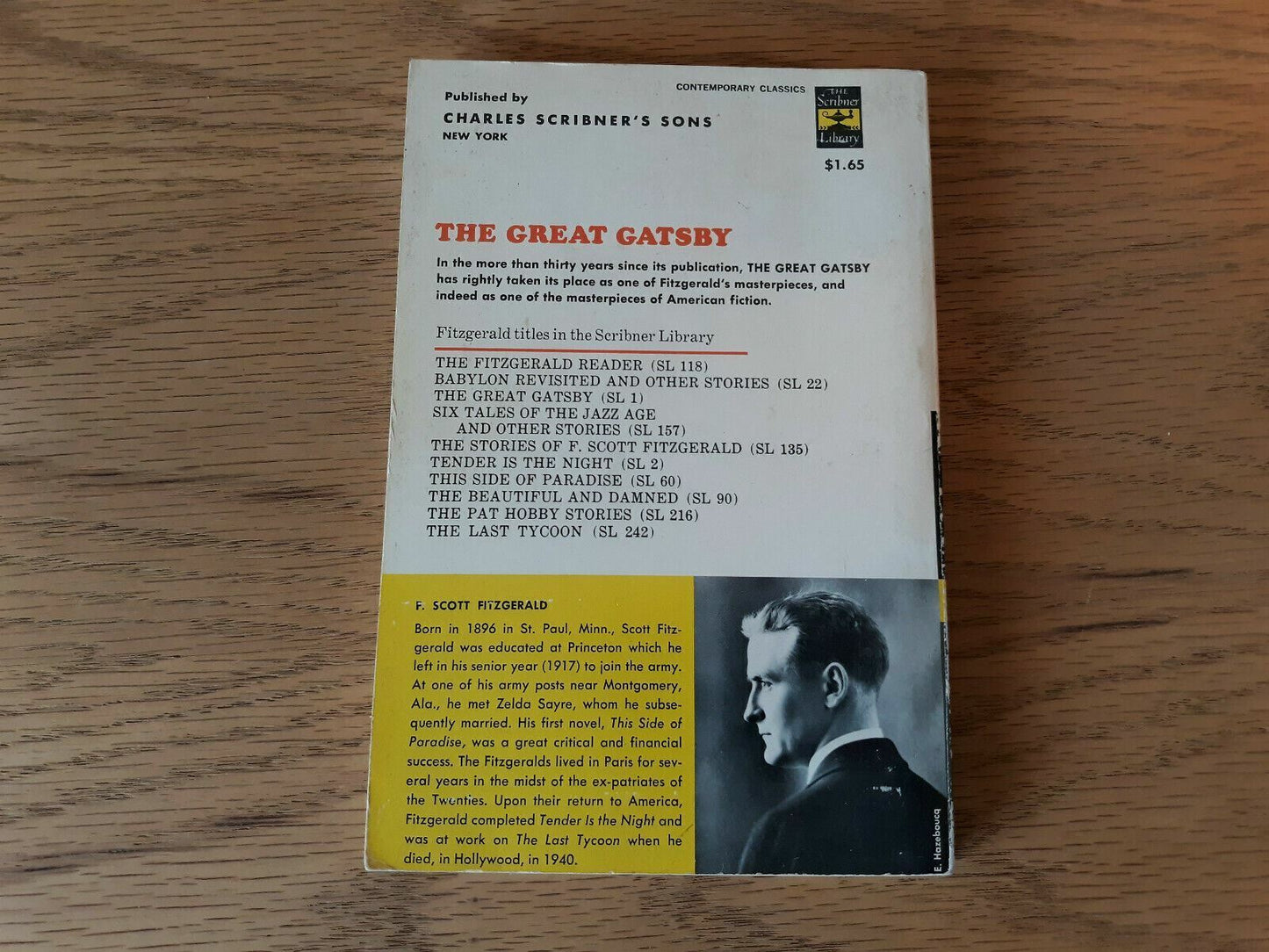 1953 THE GREAT GATSBY By F Scott Fitzgerald Vintage Paperback