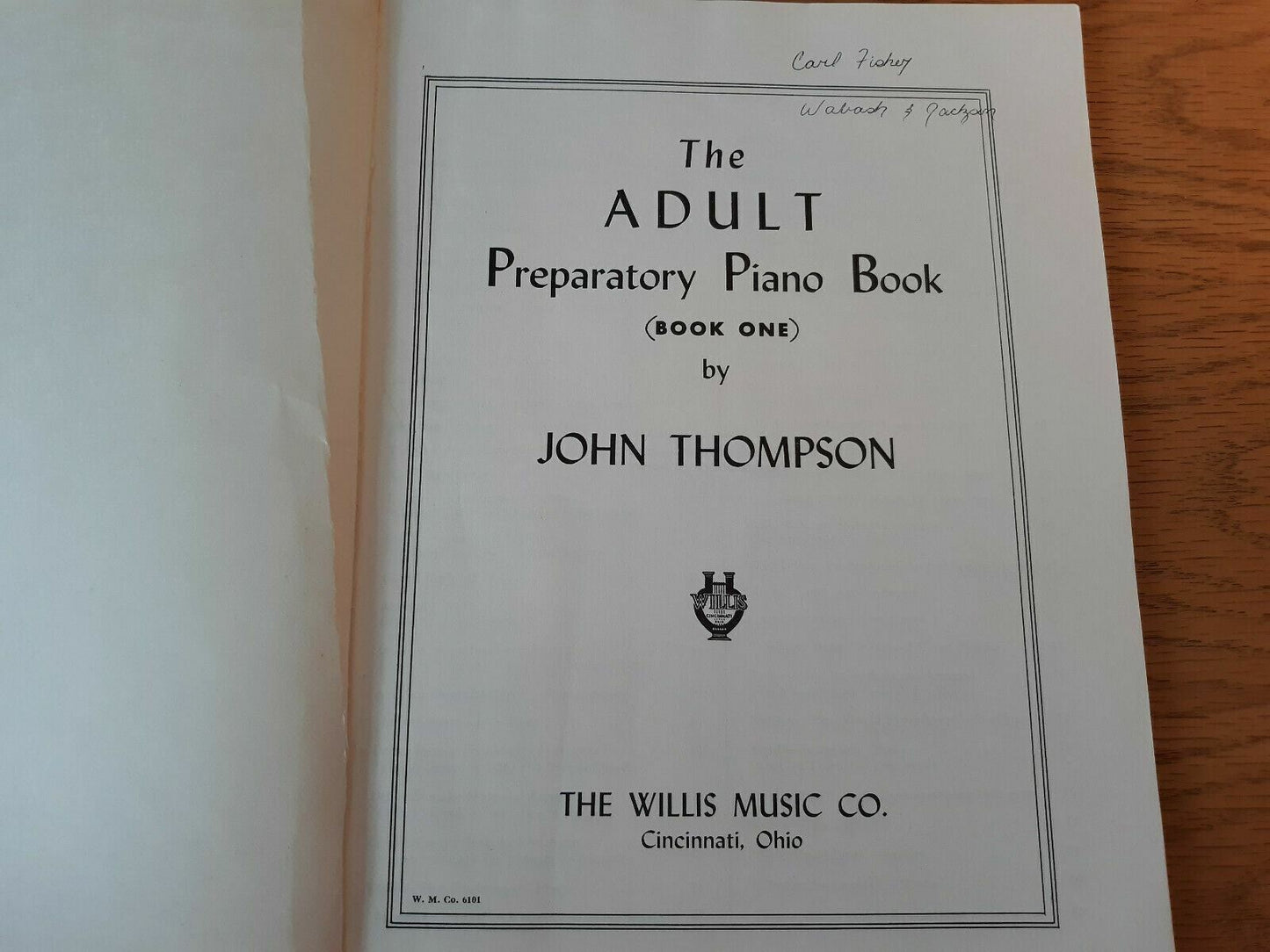 John Thompson's Adult Preparatory Piano Book One (1962, Paperback)