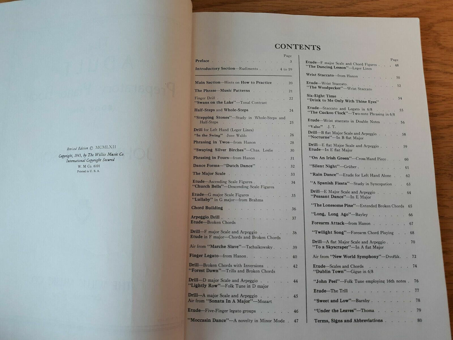 John Thompson's Adult Preparatory Piano Book One (1962, Paperback)
