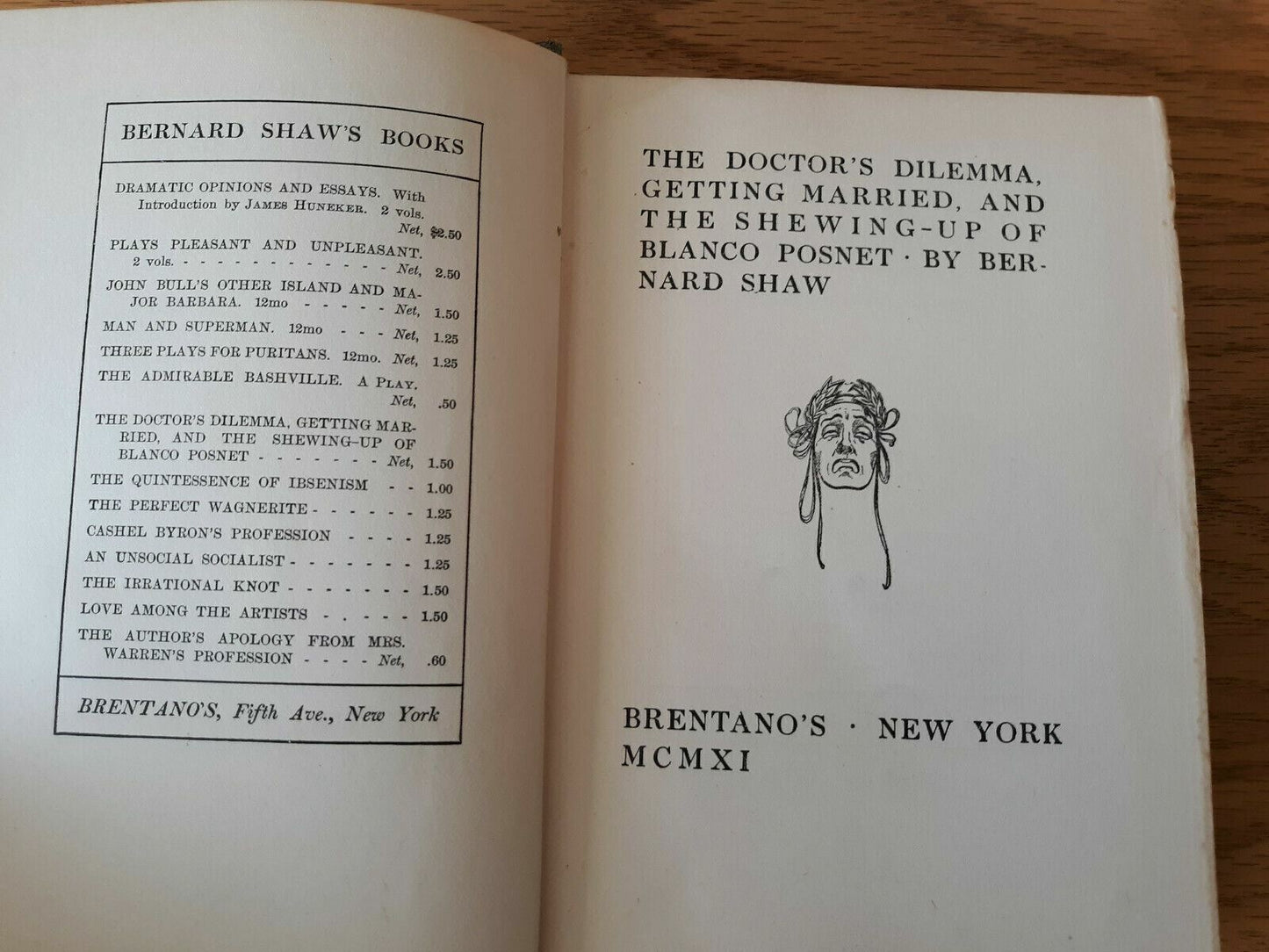 1911, Bernard Shaw, The Doctor’s Dilemma Getting Married & The Shewing Up Blanco