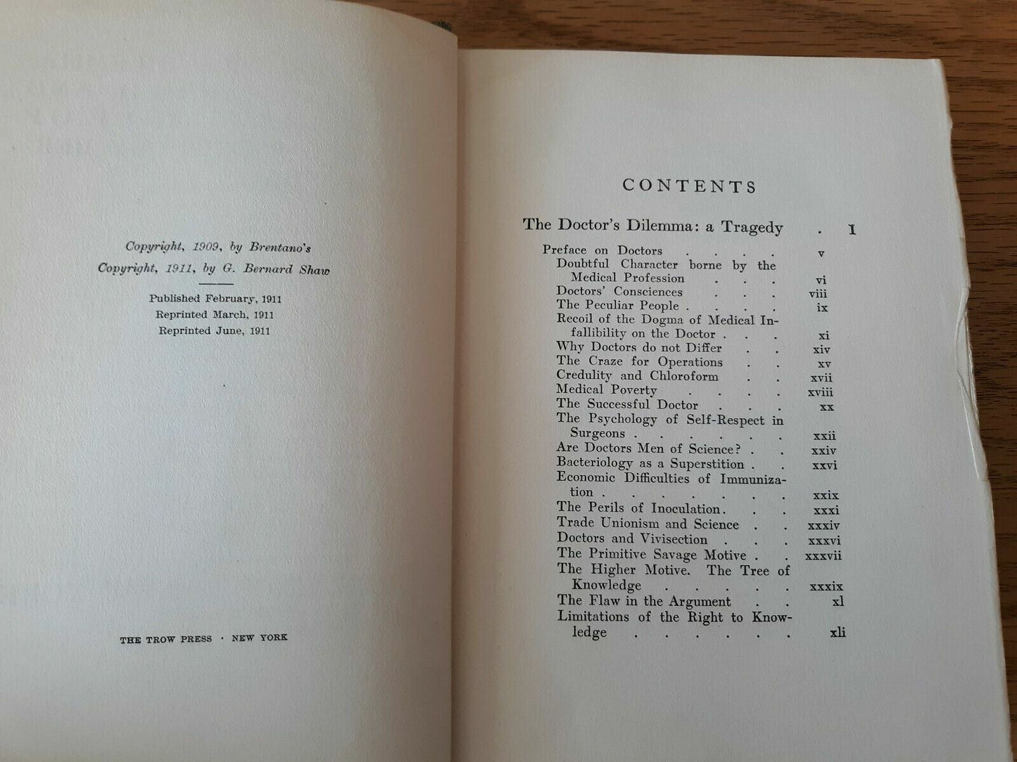 1911, Bernard Shaw, The Doctor’s Dilemma Getting Married & The Shewing Up Blanco