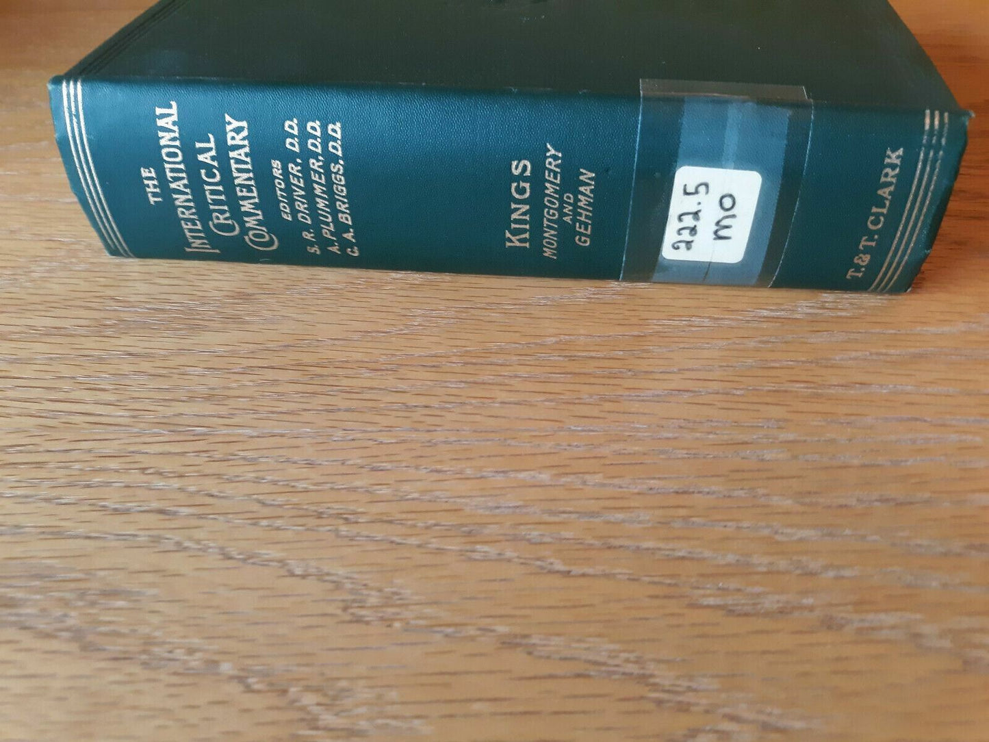 A Critical And Exegetical Commentary On The Book Of Kings James Montgomery 1960