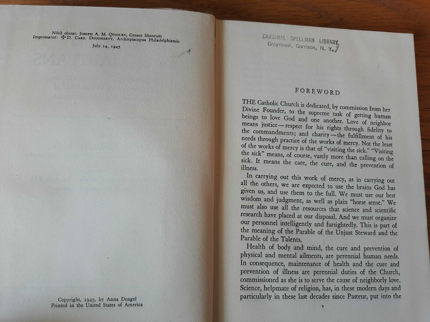 Mission For Samaritans Anna Dengel 1945 Hardcover Bruce
