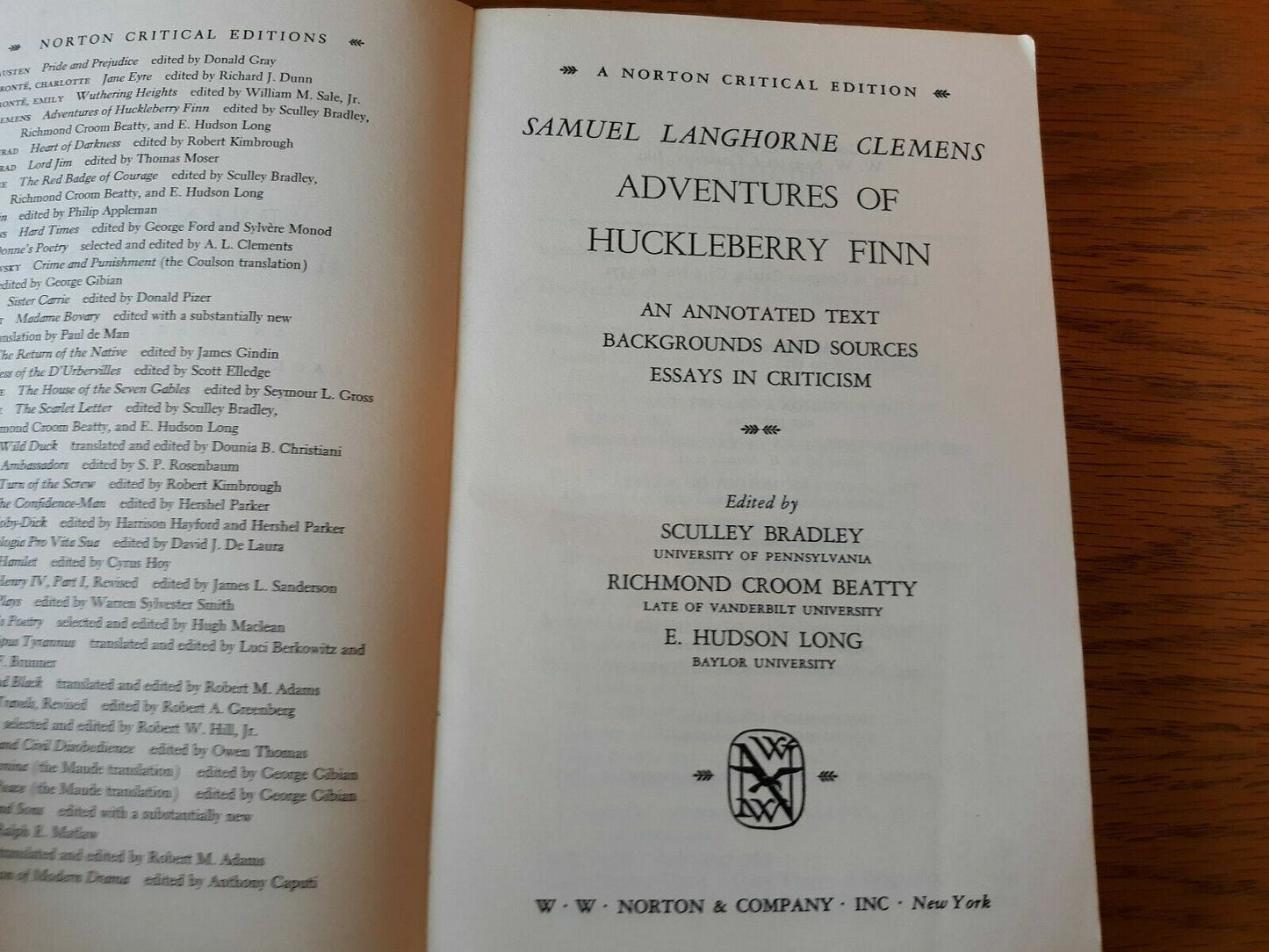 The Adventures Of Huckleberry Finn By Samuel Longhorn Clemens 1962 Paperback