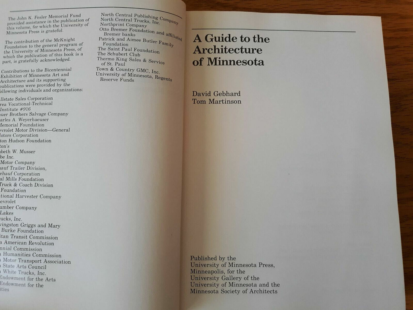 A Guide To The Architecture Of Minnesota 1977 David Gebhard Tom Martinson