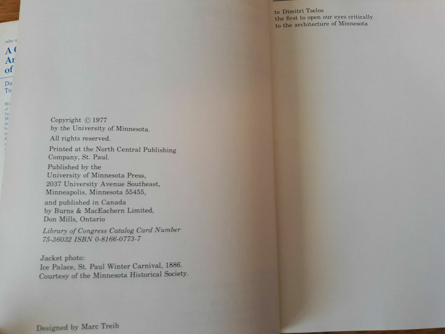 A Guide To The Architecture Of Minnesota 1977 David Gebhard Tom Martinson