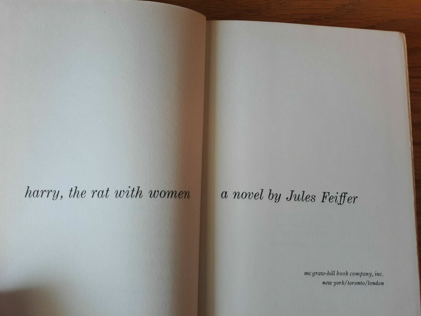 Harry, the Rat with Women by Jules Feiffer 1963